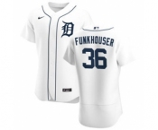 Men's Nike Detroit Tigers #36 Kyle Funkhouser White Home 2020 Authentic Player Baseball Jersey