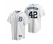 Men's Nike Detroit Tigers #42 Jackie Robinson White Home Stitched Baseball Jersey