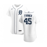 Men's Nike Detroit Tigers #45 Buck Farmer White Home 2020 Authentic Player Baseball Jersey