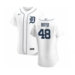 Men's Nike Detroit Tigers #48 Matthew Boyd White Home 2020 Authentic Player Baseball Jersey