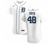 Men's Nike Detroit Tigers #48 Matthew Boyd White Home 2020 Authentic Player Baseball Jersey