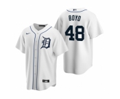 Men's Nike Detroit Tigers #48 Matthew Boyd White Home Stitched Baseball Jersey