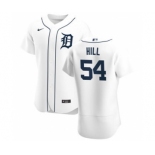 Men's Nike Detroit Tigers #54 Derek Hill White Home 2020 Authentic Player Baseball Jersey