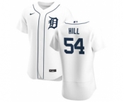 Men's Nike Detroit Tigers #54 Derek Hill White Home 2020 Authentic Player Baseball Jersey