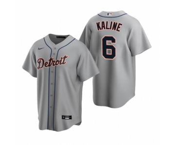 Men's Nike Detroit Tigers #6 Al Kaline Gray Road Stitched Baseball Jersey