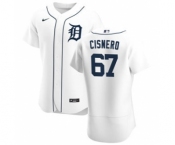 Men's Nike Detroit Tigers #67 Jose Cisnero White Home 2020 Authentic Player Baseball Jersey