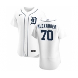 Men's Nike Detroit Tigers #70 Tyler Alexander White Home 2020 Authentic Player Baseball Jersey