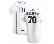 Men's Nike Detroit Tigers #70 Tyler Alexander White Home 2020 Authentic Player Baseball Jersey