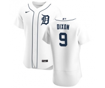 Men's Nike Detroit Tigers #9 Brandon Dixon White Home 2020 Authentic Player Baseball Jersey