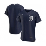 Men's Nike Detroit Tigers Blank Navy Flex Base Stitched Baseball Jersey