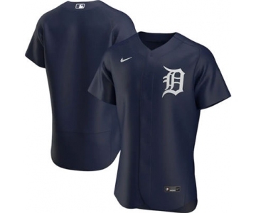 Men's Nike Detroit Tigers Blank Navy Flex Base Stitched Baseball Jersey