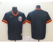 Men's  Nike Majestic Detroit Tigers Blank  M&N Navy Blue MLB Jersey