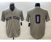 Men's New York Yankees #0 Marcus Stroman Grey Cool Base Stitched Baseball Jersey