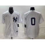 Men's New York Yankees #0 Marcus Stroman No Name White Cool Base Stitched Jersey