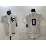 Men's New York Yankees #0 Marcus Stroman No Name White Flex Base Stitched Jersey