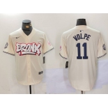 Men's New York Yankees #11 Anthony Volpe Cream Limited Stitched Baseball Jersey