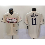 Men's New York Yankees #11 Anthony Volpe Cream Limited Stitched Baseball Jerseys