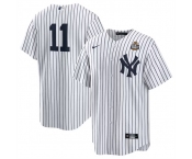 Men's New York Yankees #11 Anthony Volpe White 2024 World Series Cool Base Stitched Baseball Jersey