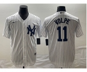 Men's New York Yankees #11 Anthony Volpe White Stitched MLB Cool Base Nike Jersey