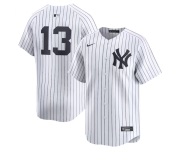 Men's New York Yankees #13 Jazz Chisholm Jr White 2024 Home Limited Stitched Baseball Jersey