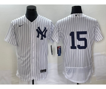 Men's New York Yankees #15 Thurman Munson White Flex Base Stitched Baseball Jersey