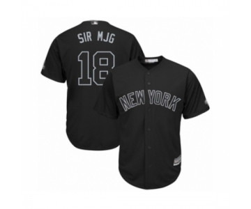 Men's New York Yankees #18 Didi Gregorius Sir MJG Authentic Black 2019 Players Weekend Baseball Jersey