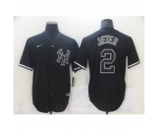 Men's New York Yankees #2 Derek Jeter Authentic Black Nike MLB Jersey