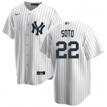 Men's New York Yankees #22 Juan Soto White Cool Base Stitched Baseball JerseyMen's New York Yankees #22 Juan Soto White Cool Base Stitched Baseball Jersey