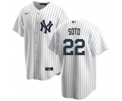 Men's New York Yankees #22 Juan Soto White Cool Base Stitched Baseball JerseyMen's New York Yankees #22 Juan Soto White Cool Base Stitched Baseball Jersey