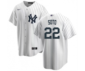 Men's New York Yankees #22 Juan Soto White Cool Base Stitched Baseball JerseyMen's New York Yankees #22 Juan Soto White Cool Base Stitched Baseball Jersey