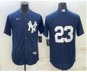 Men's New York Yankees #23 Don Mattingly Black Stitched Nike Cool Base Throwback Jersey