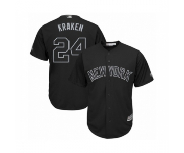 Men's New York Yankees #24 Gary Sanchez Kraken Authentic Black 2019 Players Weekend Baseball Jersey