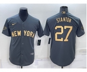 Men's New York Yankees #27 Giancarlo Stanton Grey 2022 All Star Stitched Cool Base Nike