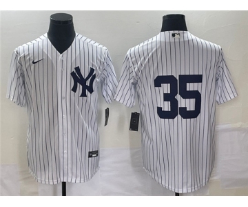 Men's New York Yankees #35 Clay Holmes White Cool Base Stitched Baseball Jersey