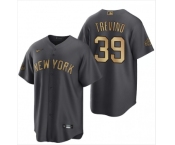 Men's New York Yankees #39 Jose Trevino Charcoal 2022 All-Star Cool Base Stitched Baseball Jersey