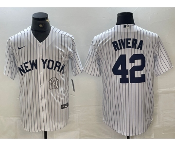 Men's New York Yankees #42 Mariano Rivera White 2024 Cool Base Stitched Jersey