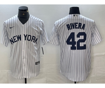 Men's New York Yankees #42 Mariano Rivera White 2024 Cool Base Stitched Jerseys