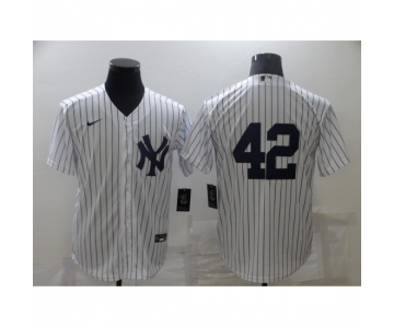 Men's New York Yankees #42 Mariano Rivera White Game Authentic Collection Jersey