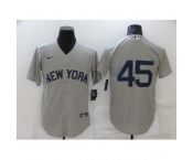 Men's New York Yankees #45 Gerrit Cole Gray Game 2021 Field of Dreams Jersey