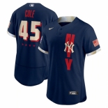 Men's New York Yankees #45 Gerrit Cole Nike Navy 2021 MLB All-Star Authentic Player Jersey