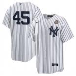 Men's New York Yankees #45 Gerrit Cole White 2024 World Series Cool Base Stitched Baseball Jersey