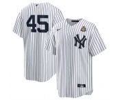 Men's New York Yankees #45 Gerrit Cole White 2024 World Series Cool Base Stitched Baseball Jersey