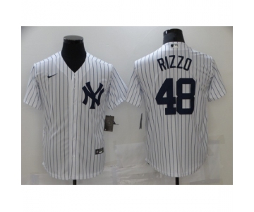 Men's New York Yankees #48 Anthony Rizzo Nike White Home Official Replica Player Jersey