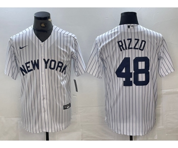 Men's New York Yankees #48 Anthony Rizzo White 2024 Cool Base Stitched Jerseys