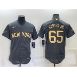 Men's New York Yankees #65 Nestor Cortes Jr Grey 2022 All Star Stitched Flex Base Nike Jersey