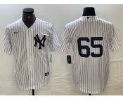 Men's New York Yankees #65 Nestor Cortes Jr No Name White Stitched Cool Base Nike Jersey