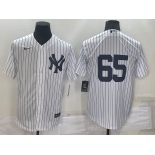 Men's New York Yankees #65 Nestor Cortes White No Name Stitched MLB Nike Cool Base Jersey