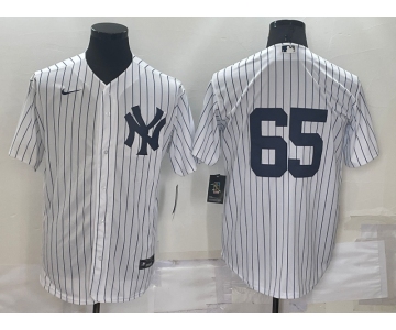 Men's New York Yankees #65 Nestor Cortes White No Name Stitched MLB Nike Cool Base Jersey