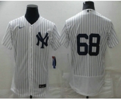 Men's New York Yankees #68 Dellin Betances White Home No Name Stitched MLB Flex Base Nike Jersey