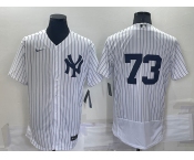 Men's New York Yankees #73 Antoan Richardson White No Name Stitched MLB Flex Base Nike Jersey